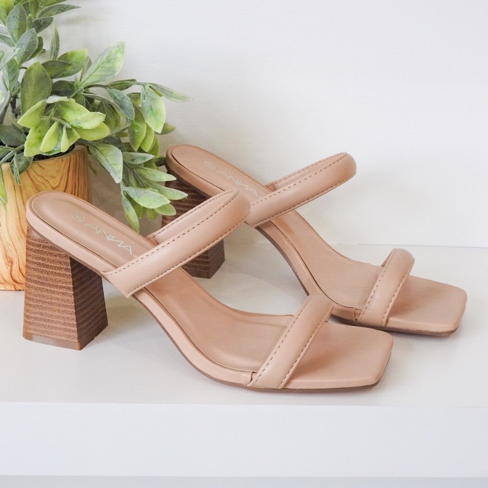 Double Strap Nude Heels